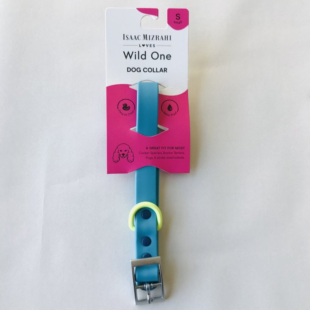 Wild One Collar (S) Blue & Leash (S) Lime Water Proof - Picture 5 of 7